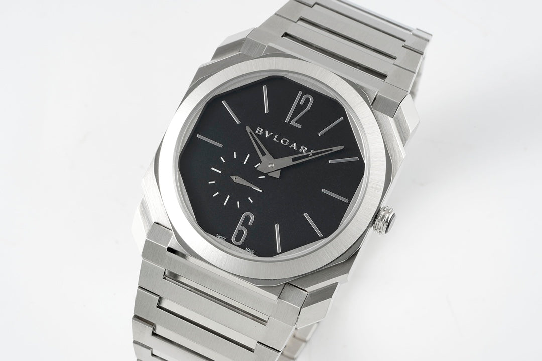 OCTO FINISSIMO AUTOMATIC STEEL CASE BLACK DIAL
