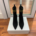 BALMAIN 26S BOOTS 105 MM IN BLACK FLYKNIT STYLE 14