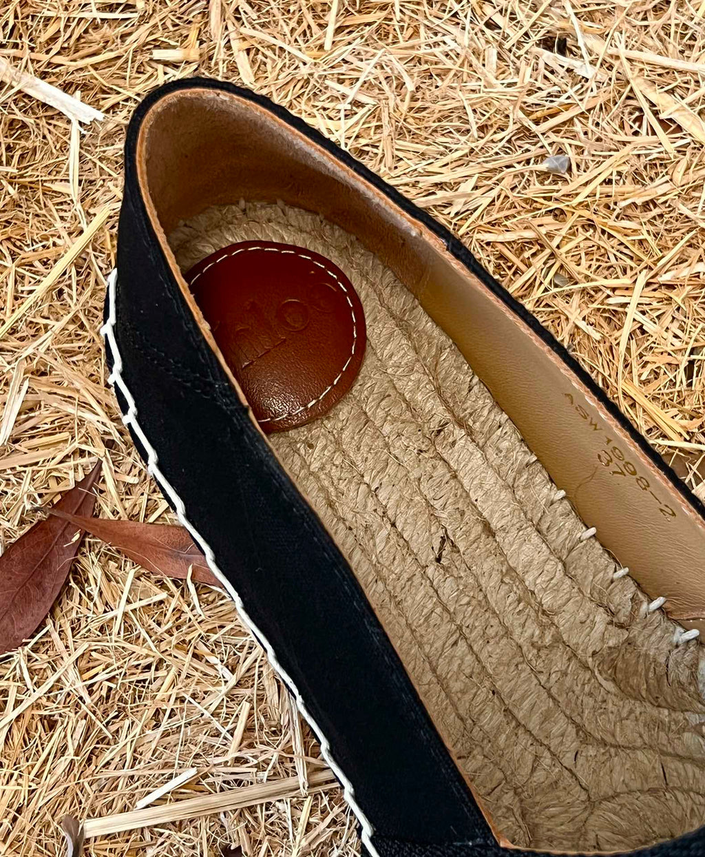 CHLOÉ 26S ESPADRILLE LOAFERS IN BLACK CANVAS
