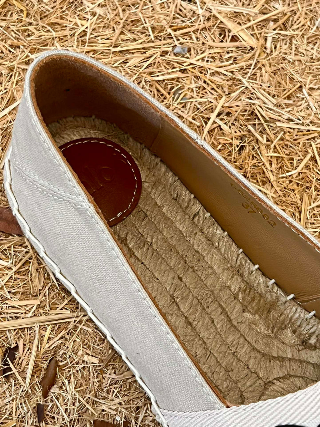 CHLOÉ 26S ESPADRILLE LOAFERS IN LIGHT BEIGE CANVAS