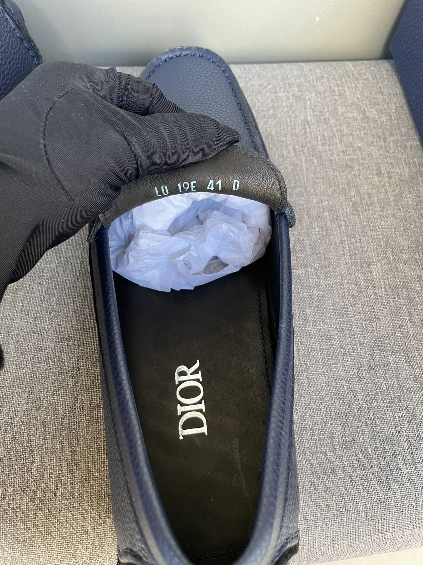 CD ODÉON LOAFER NAVY GRAINED CALFSKIN
