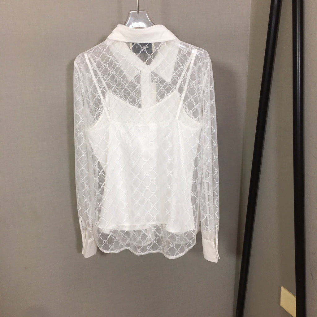 GUCCI 26S LONG SLEEVE MESH SHIRT 349