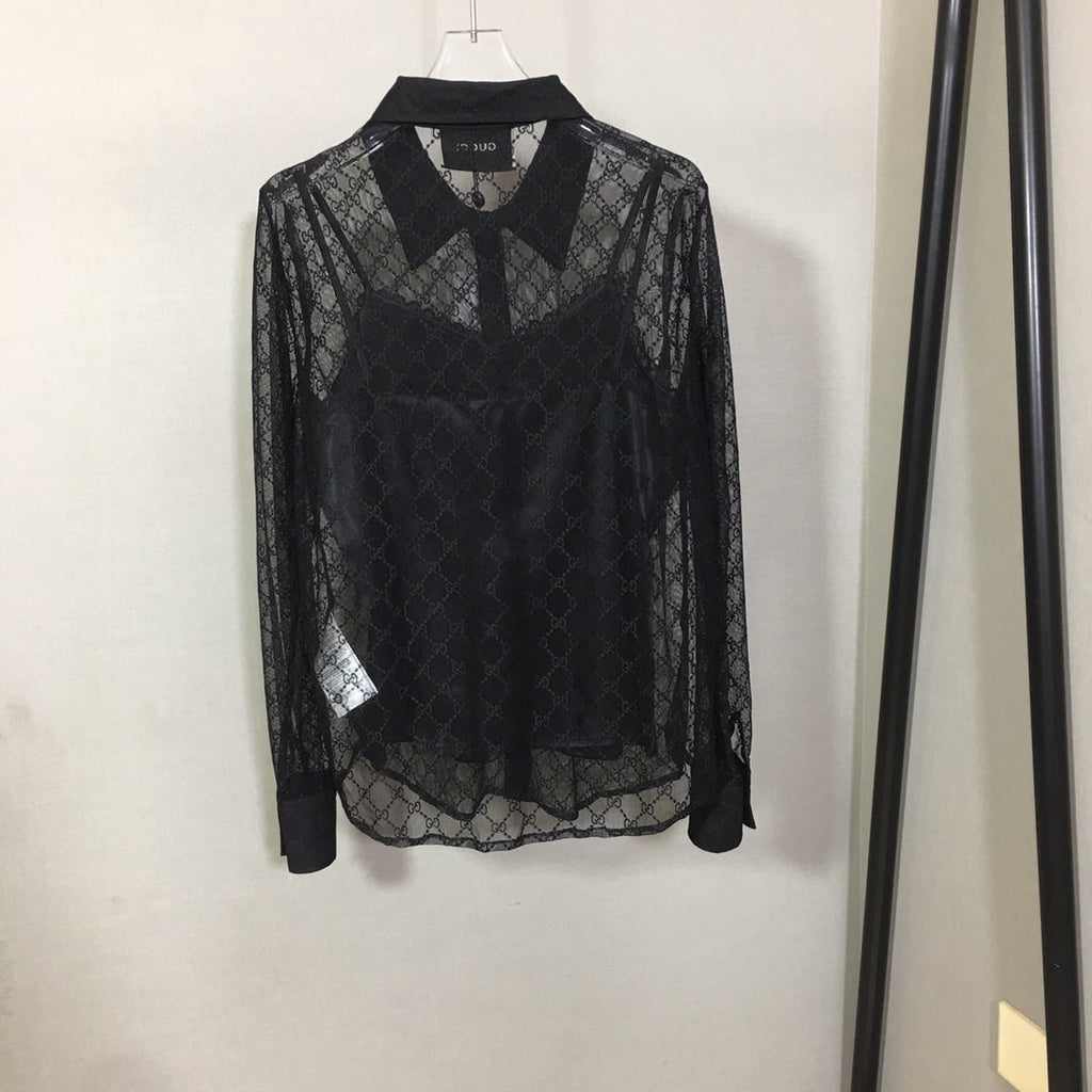 GUCCI 26S LONG SLEEVE MESH SHIRT 348