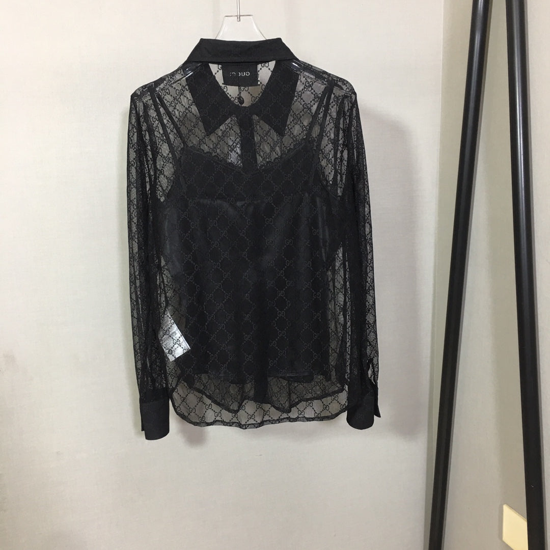 GUCCI 26S LONG SLEEVE MESH SHIRT 348