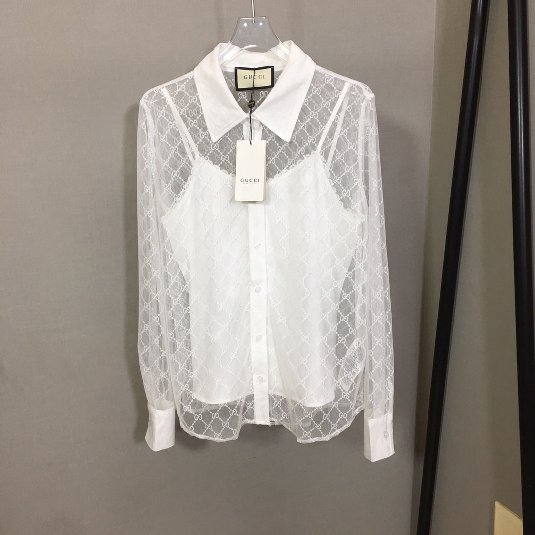 GUCCI 26S LONG SLEEVE MESH SHIRT 349
