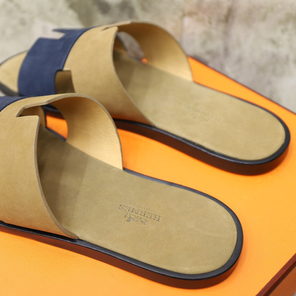 HM IZMIR SANDAL MOSS AND DENIM SUEDE