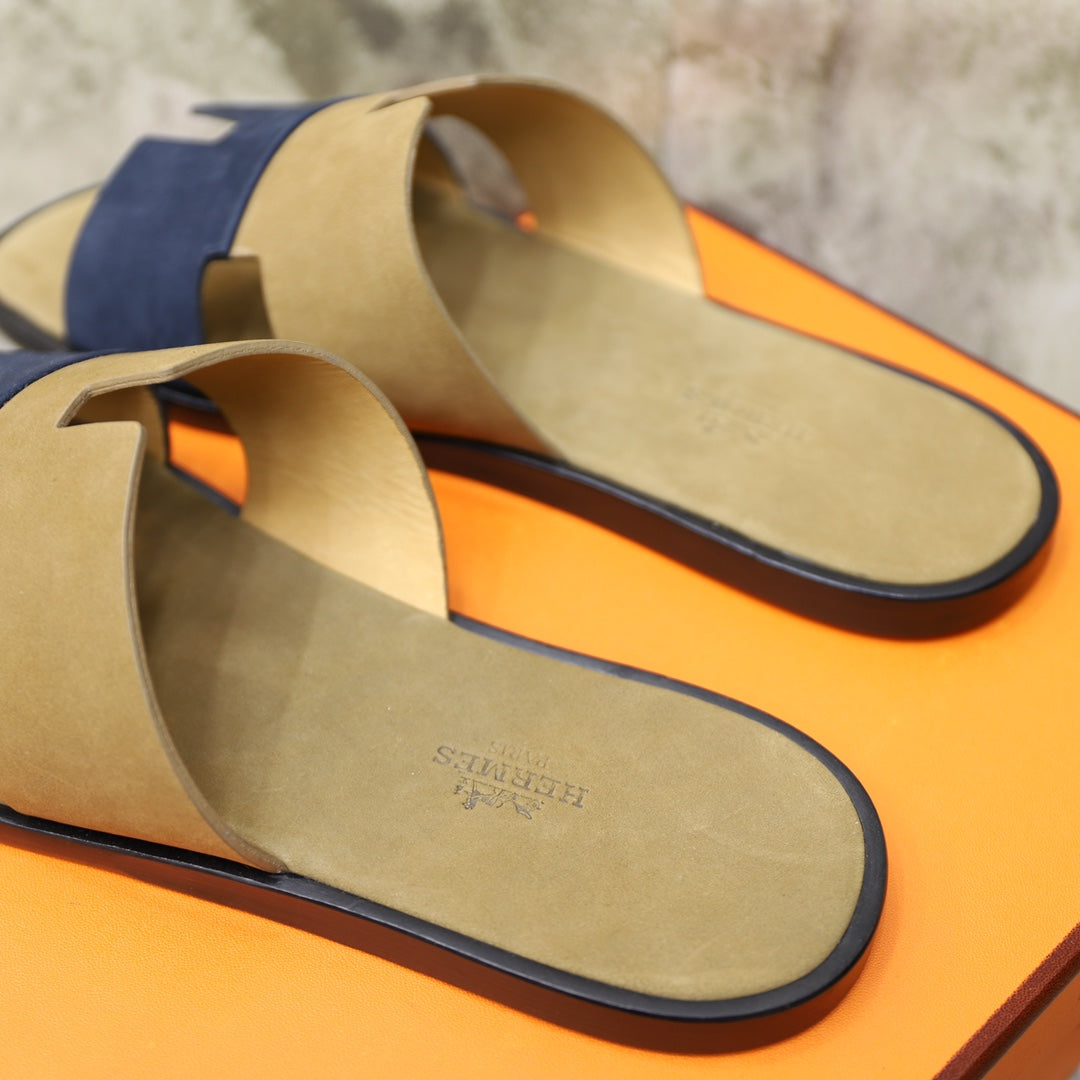 HM IZMIR SANDAL MOSS AND DENIM SUEDE