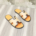 HM IZMIR SANDAL TANGERINE AND PEACH CALFSKIN