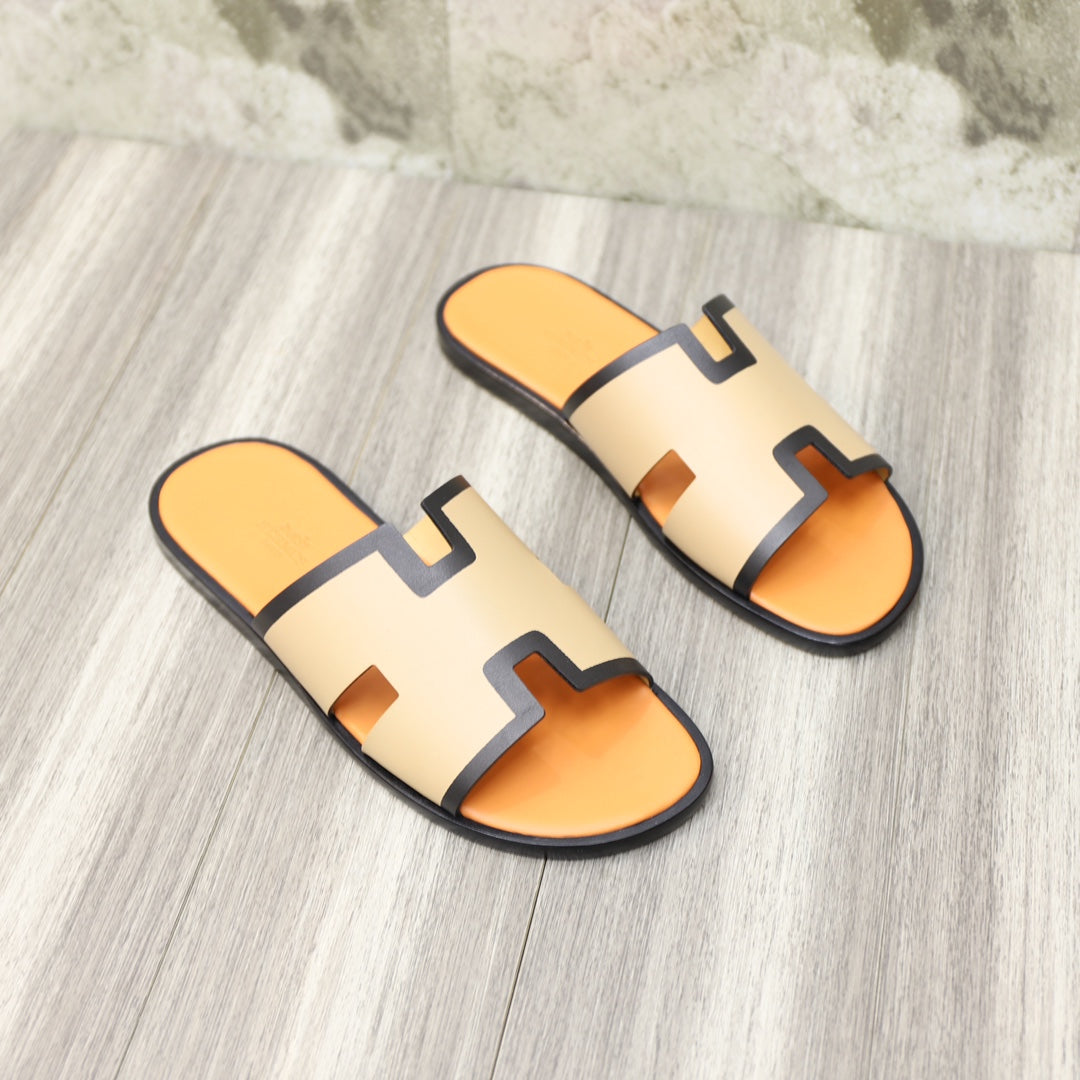 HM IZMIR SANDAL TANGERINE AND PEACH CALFSKIN