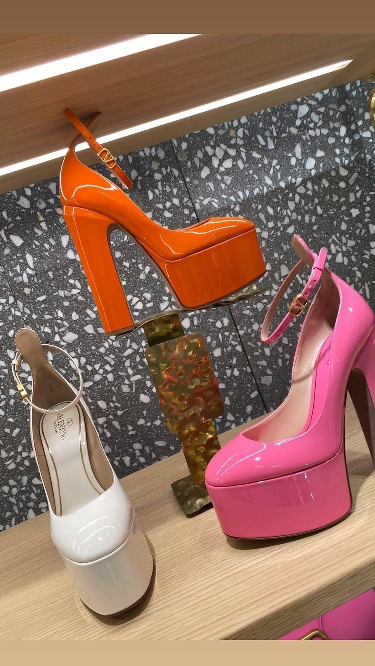 GARAVANI PLATFORM PUMPS IN MULTICOLOR CALFSKIN