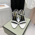 TOM FORD 26S GOLD BUCKLE HEELS 105 MM IN WHITE LAMBSKIN