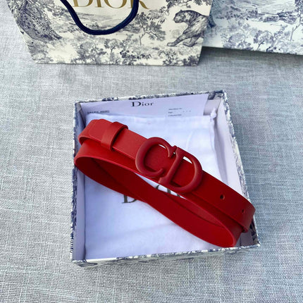 DIOR 26S BELT 20 MM IN DARK RED CALFSKIN 673572