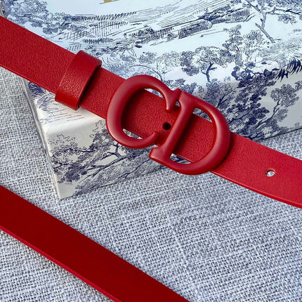 DIOR 26S BELT 20 MM IN DARK RED CALFSKIN 673572