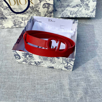 DIOR 26S BELT 20 MM IN DARK RED CALFSKIN 673572