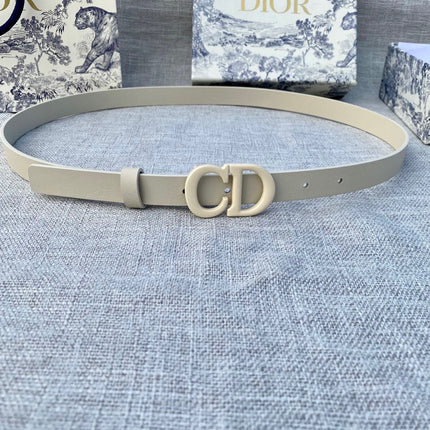DIOR 26S BELT 20 MM IN CREAM WHITE CALFSKIN 673573