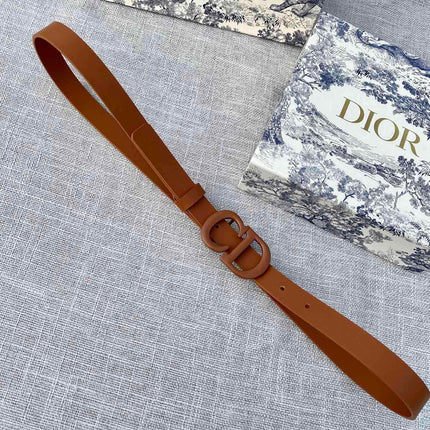 DIOR 26S BELT 20 MM IN BROWN CALFSKIN 673575