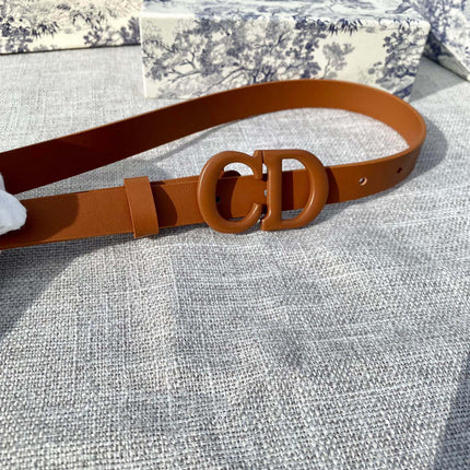 DIOR 26S BELT 20 MM IN BROWN CALFSKIN 673575