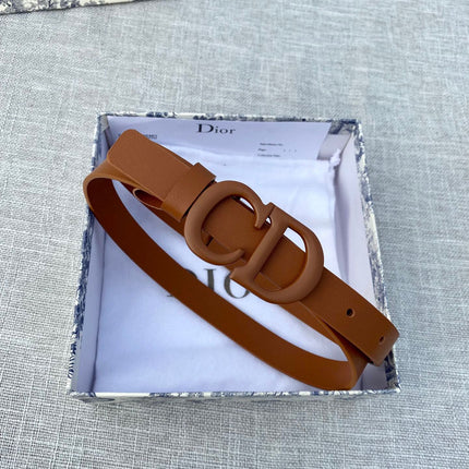 DIOR 26S BELT 20 MM IN BROWN CALFSKIN 673575