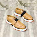 HM DERBY LACE-UP SHOES LIGHT BROWN CALFSKIN