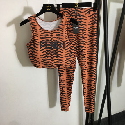 FENDI 26S SLEEVELESS TOP AND LEGGINGS SET 295