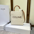 CELINE 26S VERTICAL CABAS BAG 32 IN CREAM WHITE CALFSKIN
