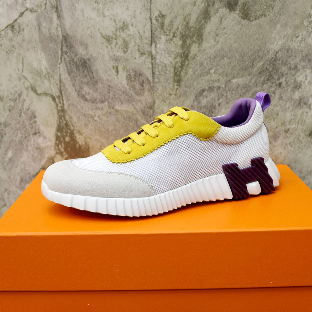 HM BOUNCING SNEAKER CLOUD AND YELLOW BREATHABLE FABRIC