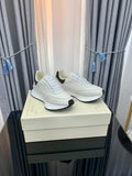 SPRINT RUNNER LOW-TOP IN WHITE CALFSKIN EMBOSSED LOGO