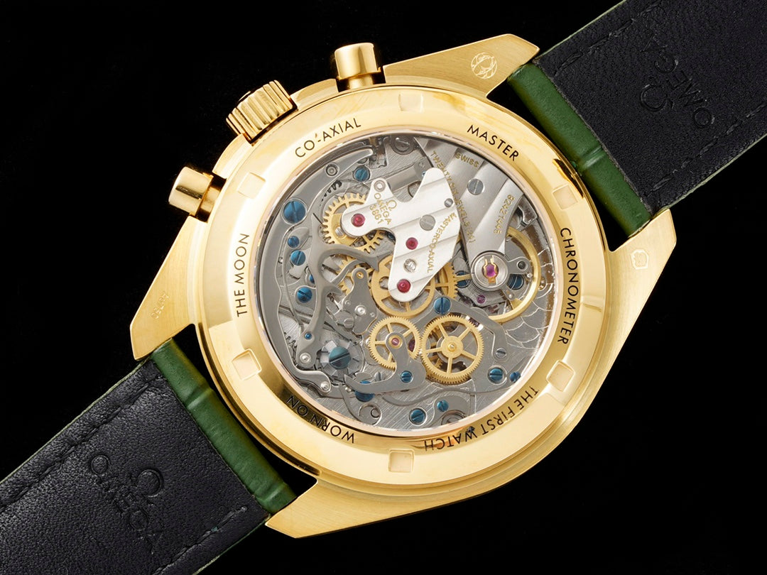 SPEEDMASTER MOONWATCH PROFESSIONAL 42 MM JUNGLE GREEN CASE ON LEATHER STRAP