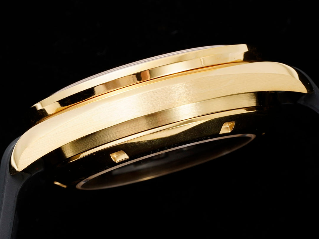 SPEEDMASTER MOONWATCH PROFESSIONAL 42 MM GOLD CASE ON BLACK LEATHER STRAP