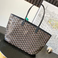 SAINT LOUIS 30 IN BLACK GOYARDINE CANVAS MIX CALFSKIN