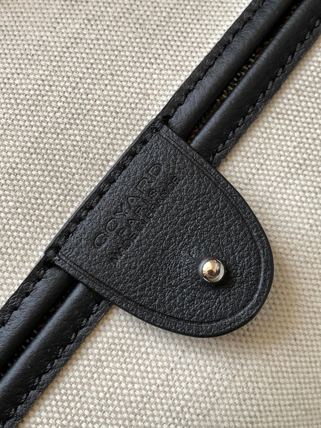 SAINT LOUIS 30 IN BLACK GOYARDINE CANVAS MIX CALFSKIN