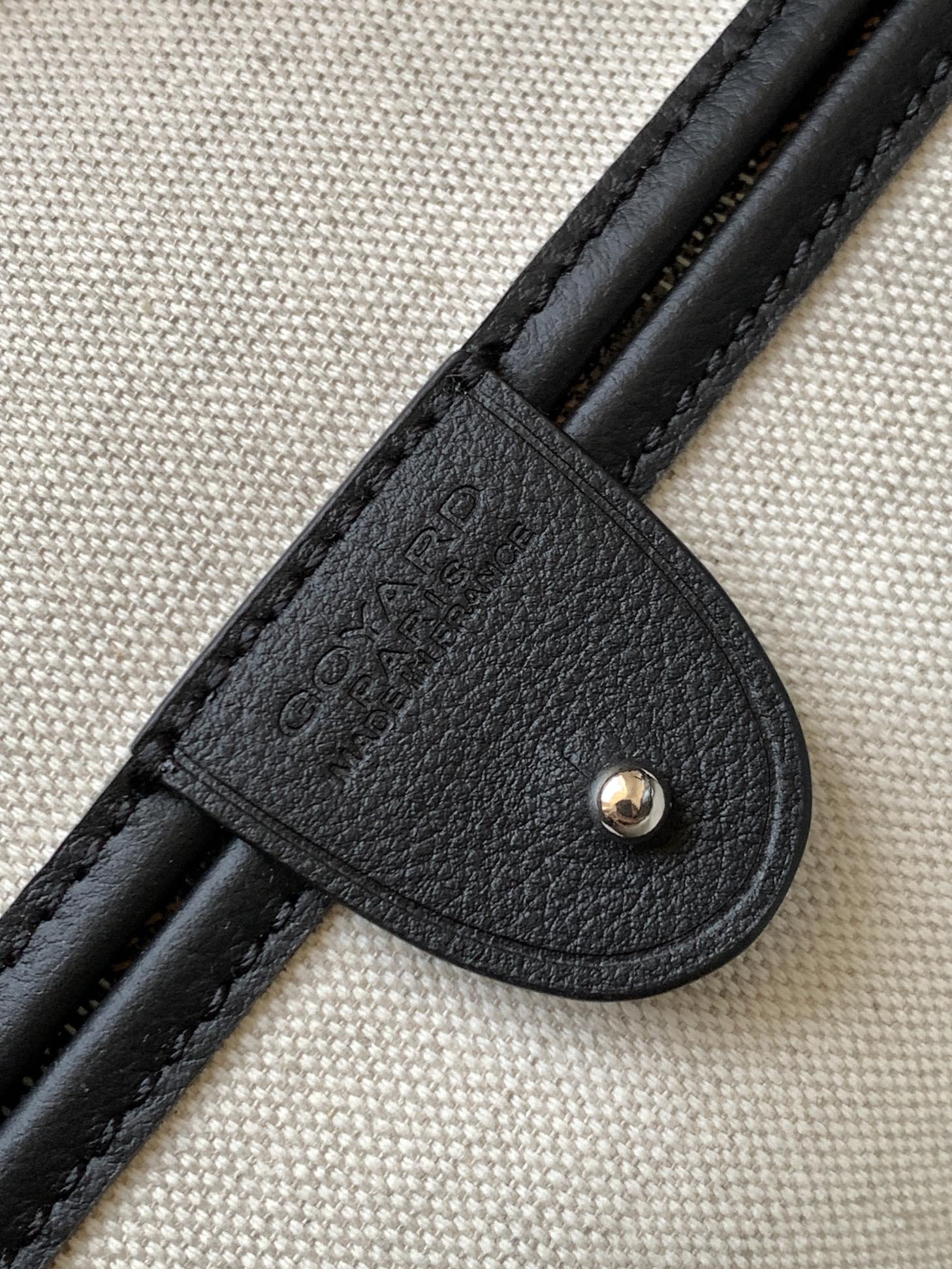 SAINT LOUIS 30 IN BLACK GOYARDINE CANVAS MIX CALFSKIN