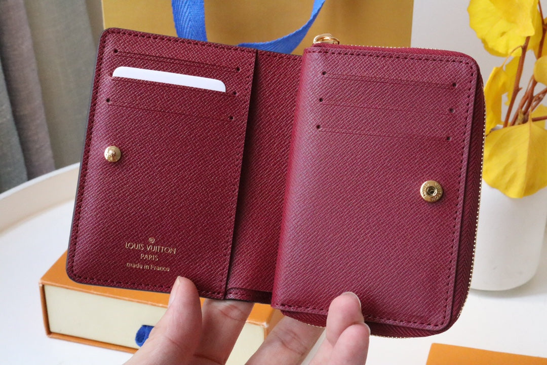 LV 25S LOU WALLET 11 IN FUCHSIA PINK MONOGRAM COATED CALFSKIN