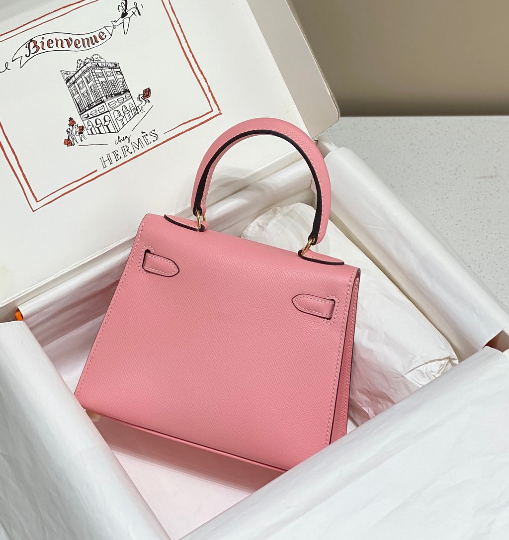 HM KELLY 20 BABY PINK EPSOM GOLD-TONE HARDWARE
