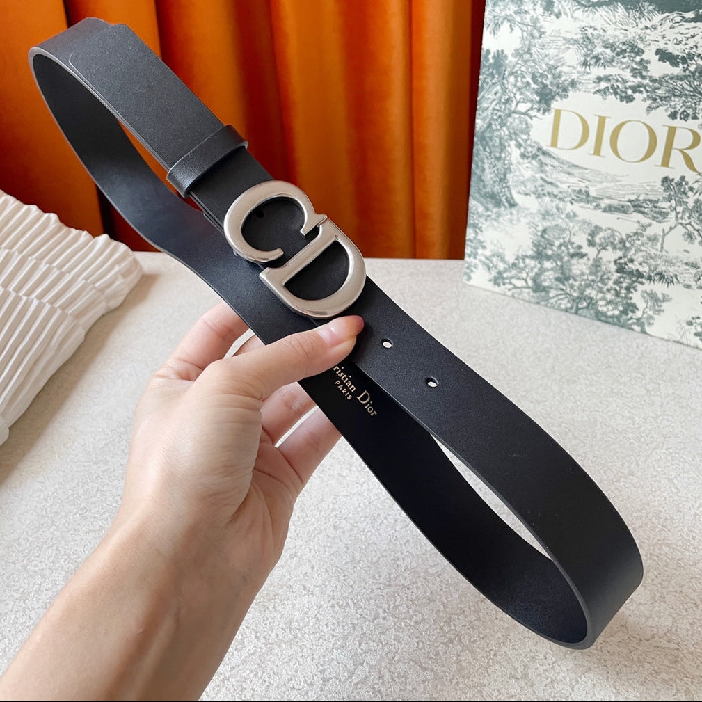 DIOR 25S BELT 30 MM IN BLACK CALFSKIN 594060