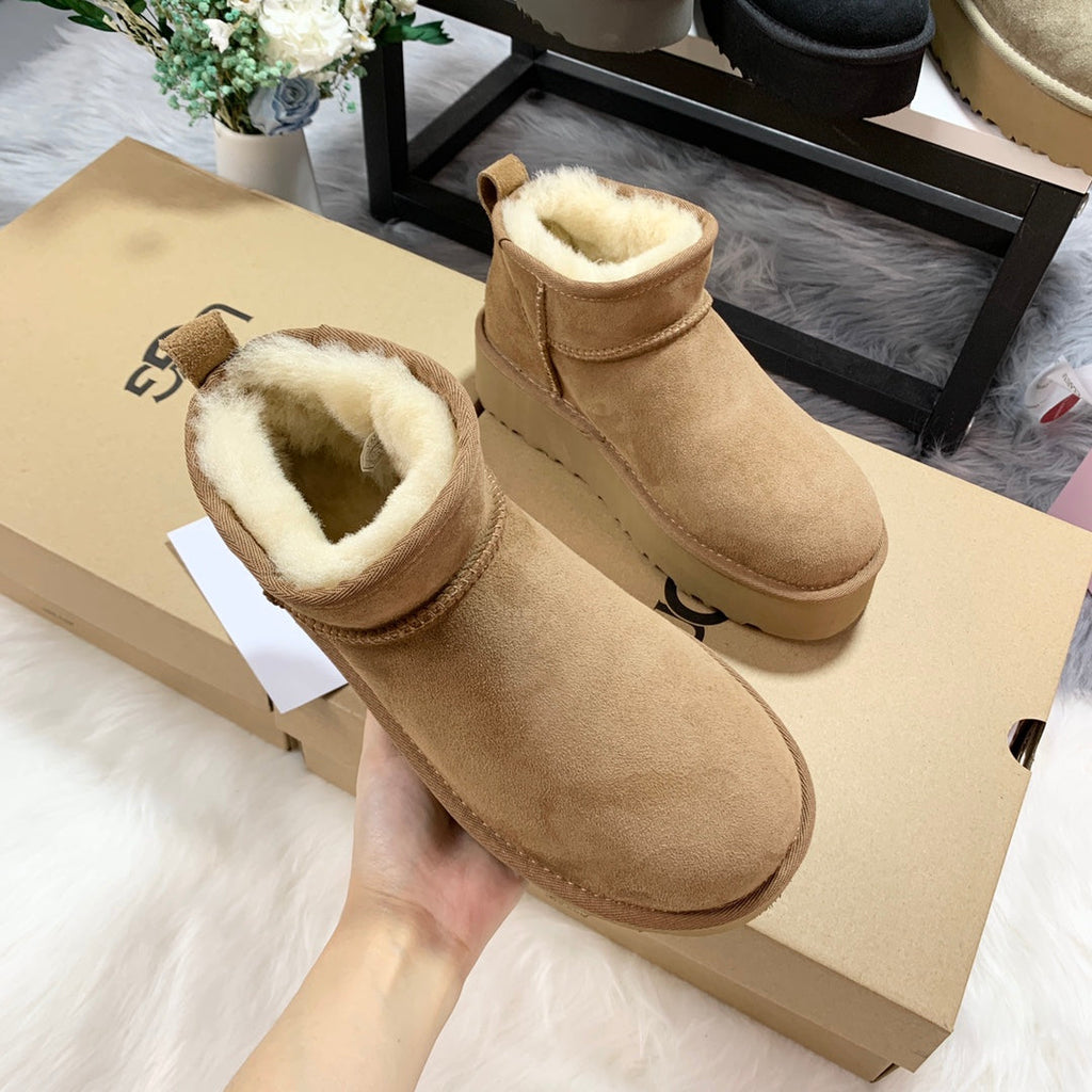CLASSIC ULTRA MINI PLATFORM IN CIDER BROWN SUEDE
