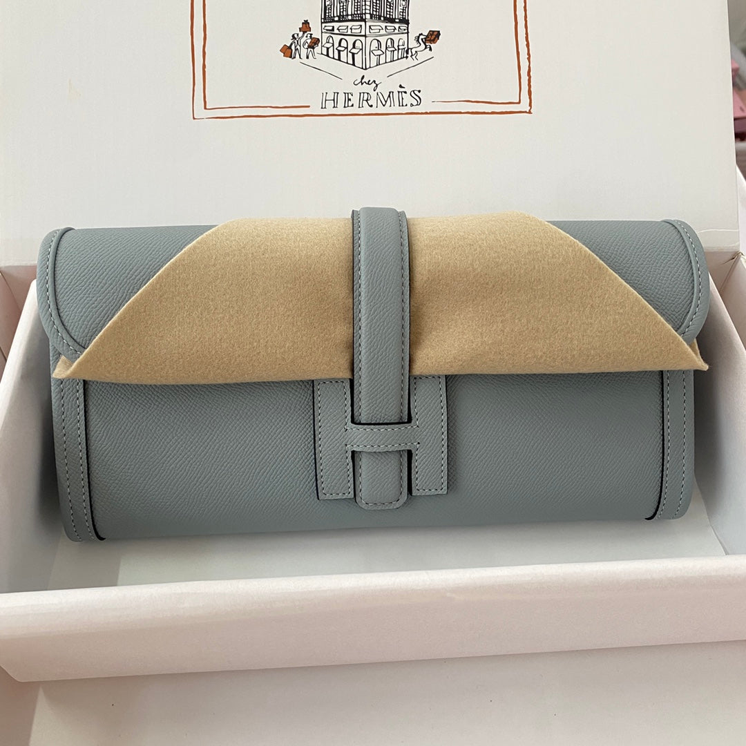 JIGE WALLET 29 IN ASH GRAY EPSON LEATHER