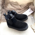 NEUMEL PLATFORM CHELSEA BOOT IN BLACK SUEDE