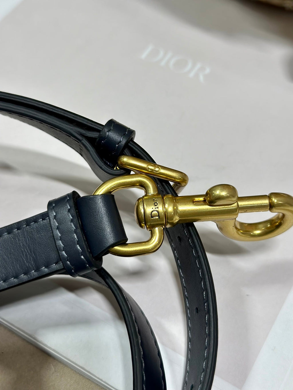 DIOR 26S SADDLE BAG 19 IN BLUE OBLIQUE JACQUARD