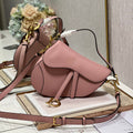 DIOR 26S SADDLE BAG 19 IN PINK CALFSKIN