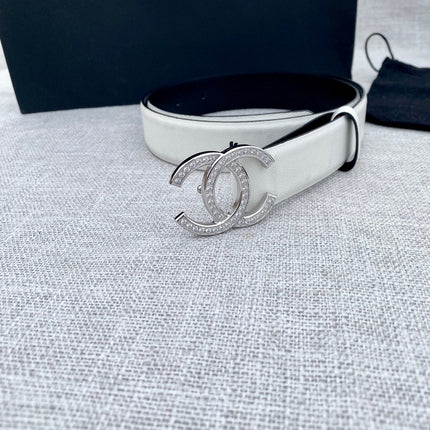 CHANEL 26S BELT 30 MM IN WHITE CALFSKIN 661509
