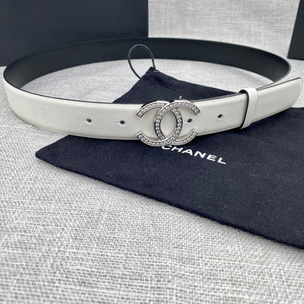CHANEL 26S BELT 30 MM IN WHITE CALFSKIN 661509