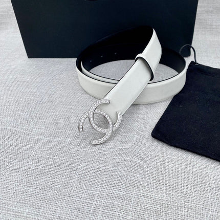 CHANEL 26S BELT 30 MM IN WHITE CALFSKIN 661509