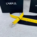 CC 26S BELT 30 MM IN YELLOW CALFSKIN SILVER HARDWARE 661510