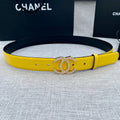 CC 26S BELT 30 MM IN YELLOW CALFSKIN GOLD HARDWARE 661510