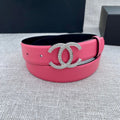 CC 26S BELT 30 MM IN PINK CALFSKIN SILVER HARDWARE 661513