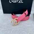 CC 26S BELT 30 MM IN PINK CALFSKIN GOLD HARDWARE 661513