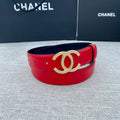CC 26S BELT 30 MM IN RED CALFSKIN GOLD HARDWARE 661517