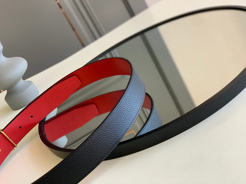CL BELT 35MM IN BLACK CALFSKIN 566230