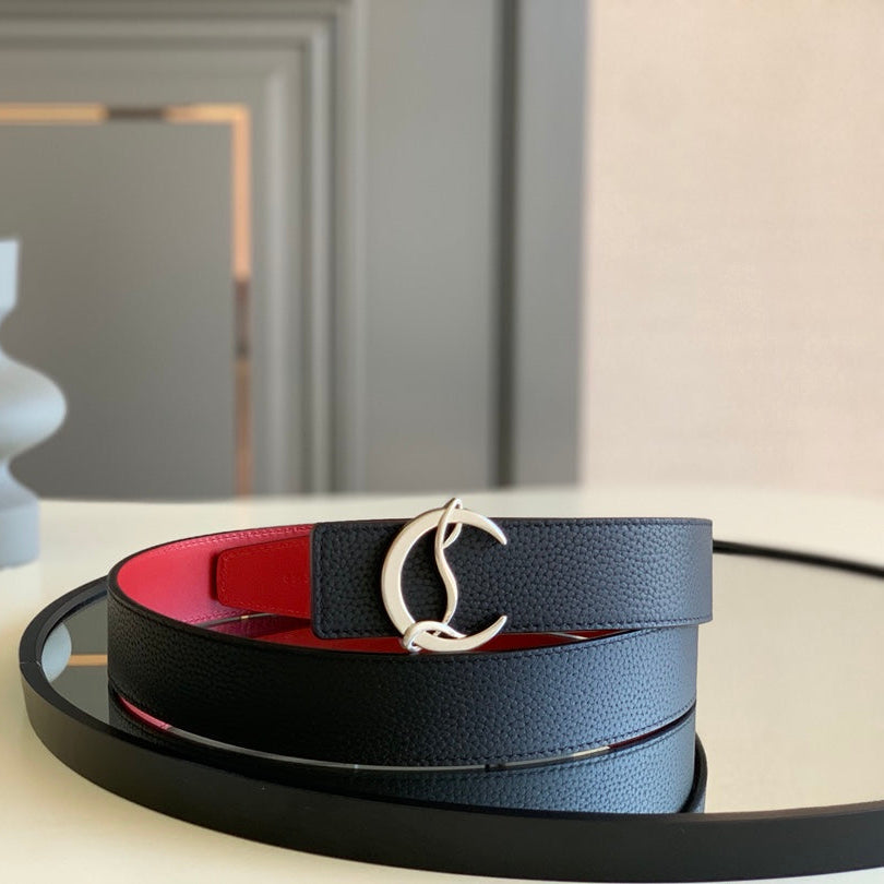 CL BELT 35MM IN BLACK CALFSKIN 566231